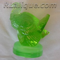 Dindon R Lalique Green Opalescent Seal by Rene Lalique Made From An Ashtray