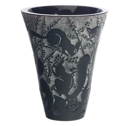 R Lalique Senart Vase by Rene Lalique Missing The Top Rim