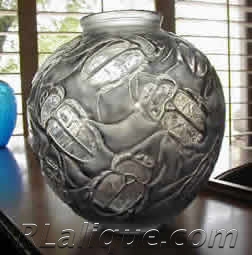 R.Lalique Gros Scarabees Vase Fake - Not by Rene Lalique