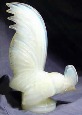 Opalescent Coq Nain with Forged Signature In Opalescent Glass