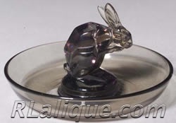 Lapin Rabbit RLalique Ashtray by Rene Lalique