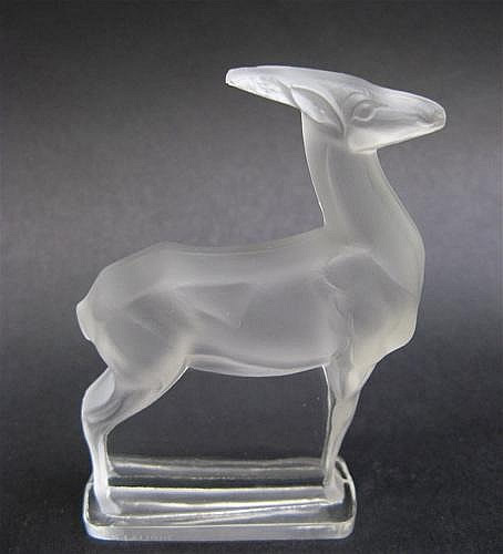 R. Lalique Antelope Paperweight