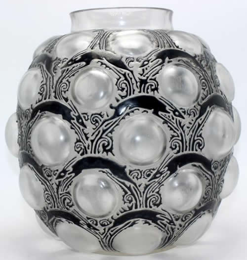 R. Lalique Antelopes Vase