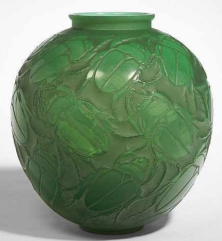 R. Lalique Beetle Vase