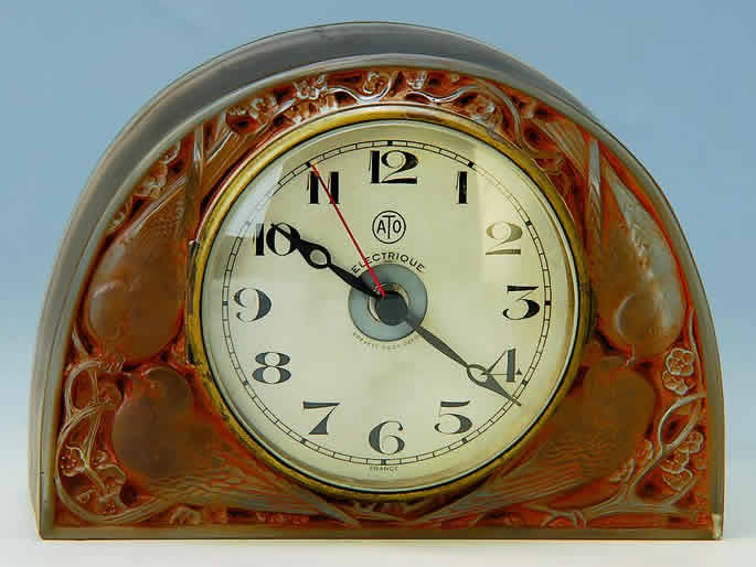 R. Lalique Birds Clock
