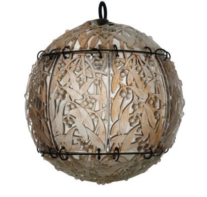 R. Lalique Boule De Gui Chandelier