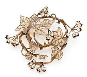 Rene Lalique Branches Leaves and Buds Pendant