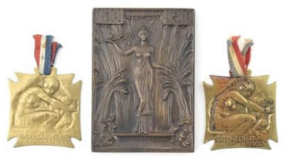 R. Lalique Centenary of the Republic of Chile 1810-1910 Plaque