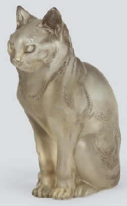 R. Lalique Chat Assis Decoration