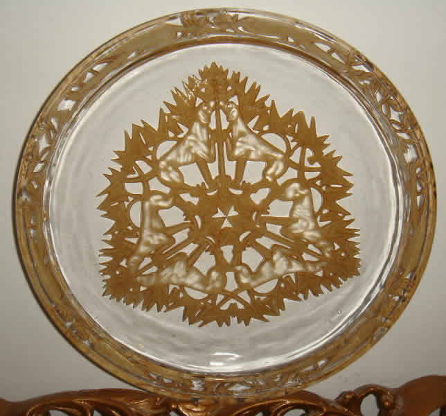 R. Lalique Chasse Chiens Plate