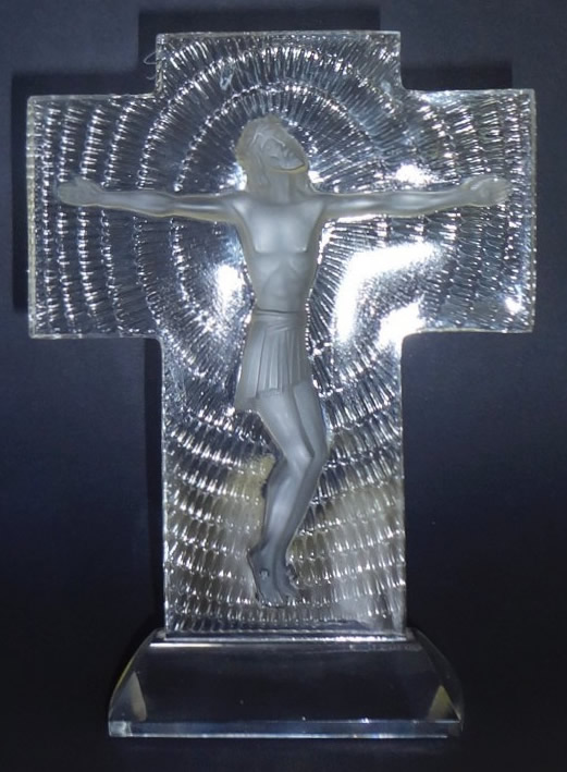 R. Lalique Jesus Christ On Cross Statue