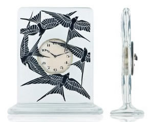 R. Lalique Cinq Hirondelles Clock