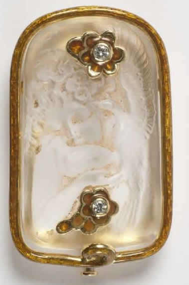 R. Lalique Colombes Brooch