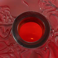 Rene Lalique Red Glass Courges Vase