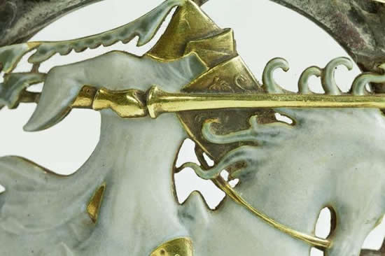 R. Lalique Deux Cavaliers Necklace