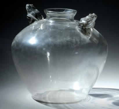 R. Lalique Deux Grenouilles Vase