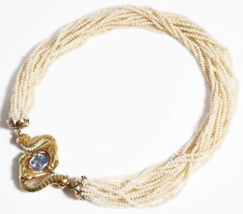 Rene Lalique Deux Serpents Necklace