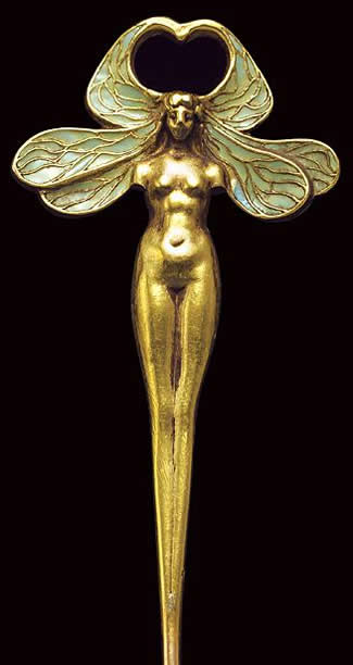 R. Lalique Dragonfly Woman Stickpin