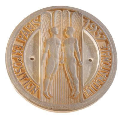 R. Lalique Exposition Internationale Paris 1937 Medallion