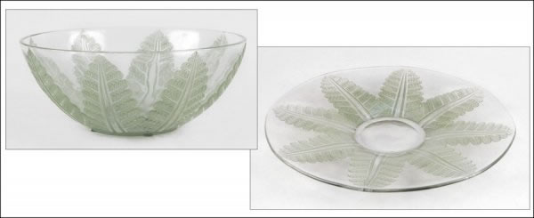R. Lalique Felix Plate and Bowl Set