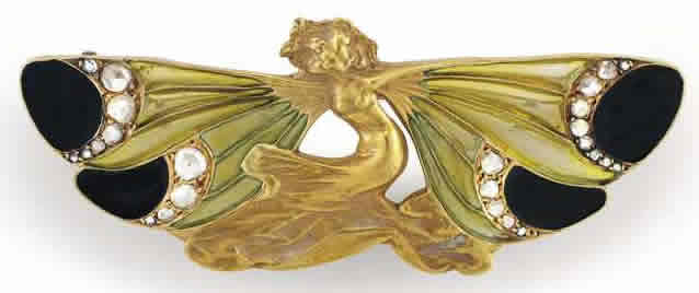 Rene Lalique Femme A Ailes Brooch