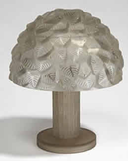 R. Lalique Feuilles De Murier Lamp