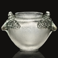 Rene Lalique Cire Perdue Vase Feuilles Fougeres