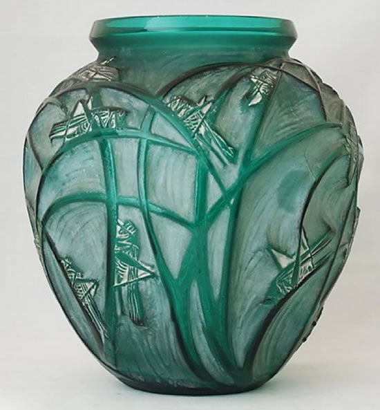 R. Lalique Grasshopper Vase