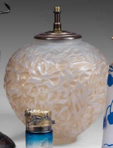 R. Lalique Gui Vase Lamp