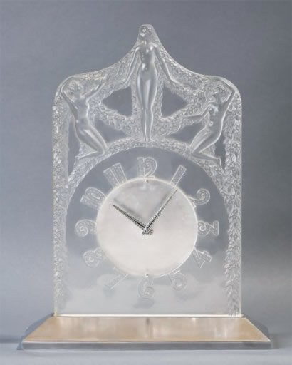 R. Lalique Helene Clock