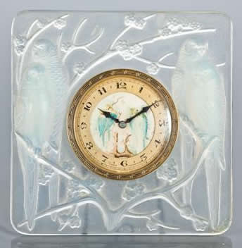 R. Lalique Inseparables Desk Clock