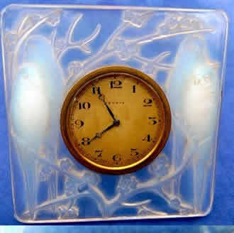 R. Lalique Inseparables Table Clock