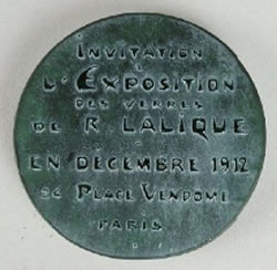 R. Lalique Invitation L'Exposition Des Verres De R. Lalique Invitation