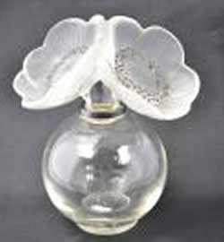 R. Lalique Vase Deux Anemones Perfume Bottle