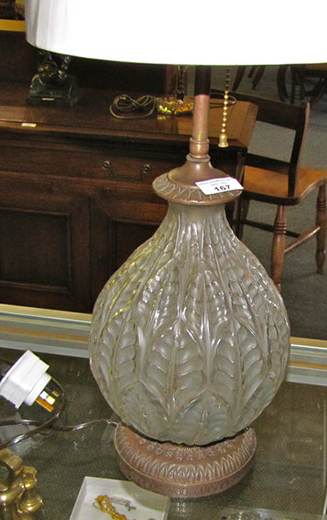 Rene Lalique Malesherbes Vase Lamp
