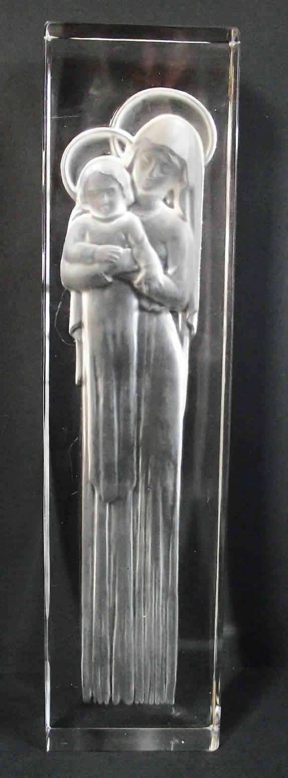 R. Lalique Mother And Child Statue