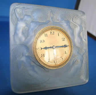 R. Lalique Naiades Table Clock