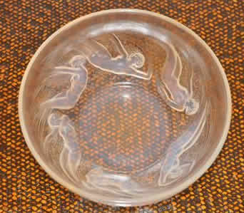R. Lalique Ondines Opalescent Bowl