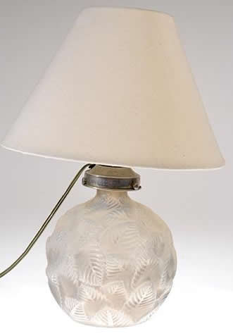 R. Lalique Ormeaux Vase Lamp