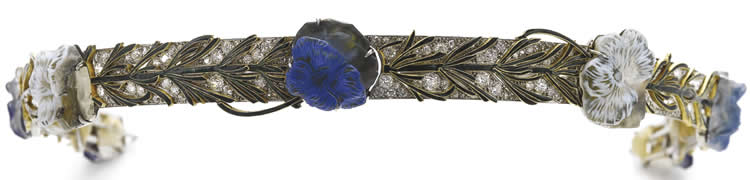 Rene Lalique Pansy Tiara