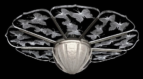 Rene Lalique Papillons Chandelier