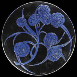 R. Lalique Pivoines Plate