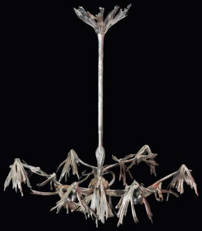 R. Lalique Pommes De Pin Chandelier