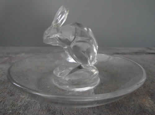 R. Lalique Rabbit Ring Dish