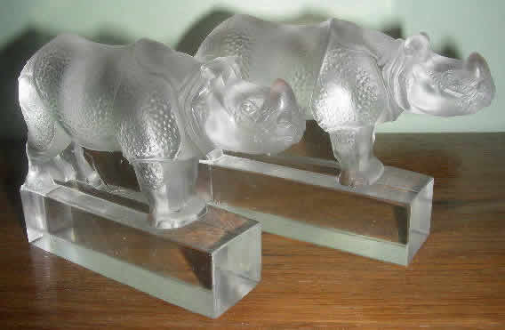 Rene Lalique Rhinoceros Paperweight