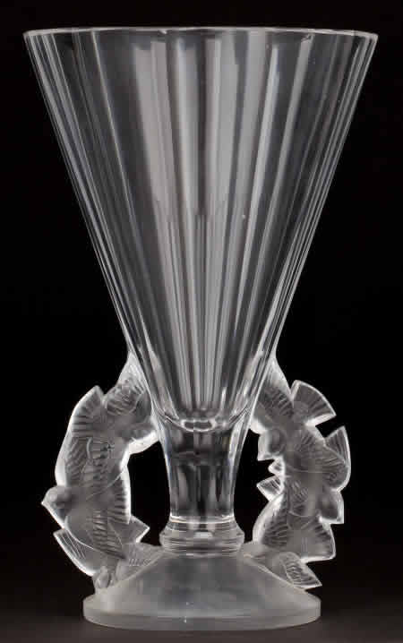 R. Lalique Roitelets Vase