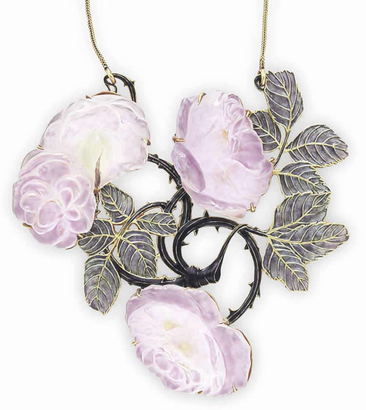 Rene Lalique Rose Blossoms Pendant