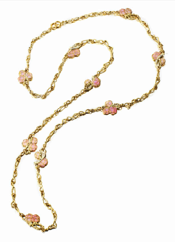 Rene Lalique Rose Rosiers Et Ronces Bleues Necklace