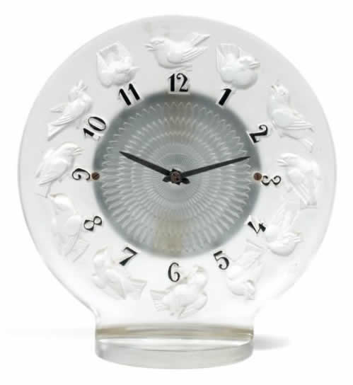 R. Lalique Rossignols Clock
