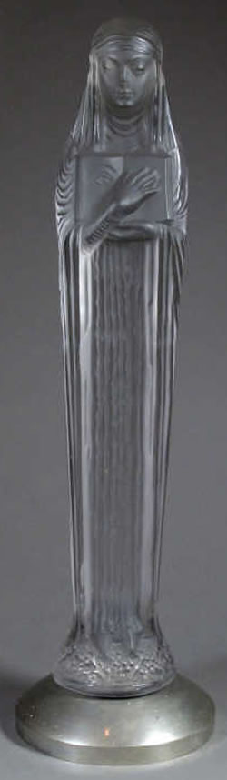 R. Lalique Sainte Odile Statue